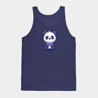 Cute Panda Gaming Cartoon Tank Top